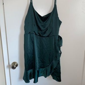 Forest green mini dress